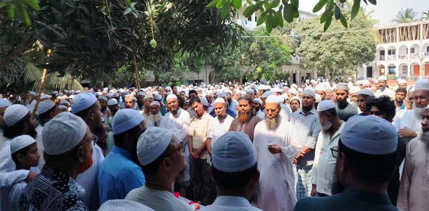 ইসলামী আন্দোলন চাঁদপুর জেলা নেতার জানাজা ও দাফন সম্পন্ন