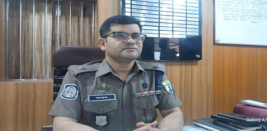 চাঁদপুর নৌ থানার নতুন ওসি আজমগীর হোসাইনের যোগদান