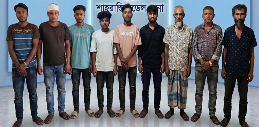 শাহরাস্তিতে ৬ মাদক কারবারিসহ বিভিন্ন মামলার ১০ আসামি আটক