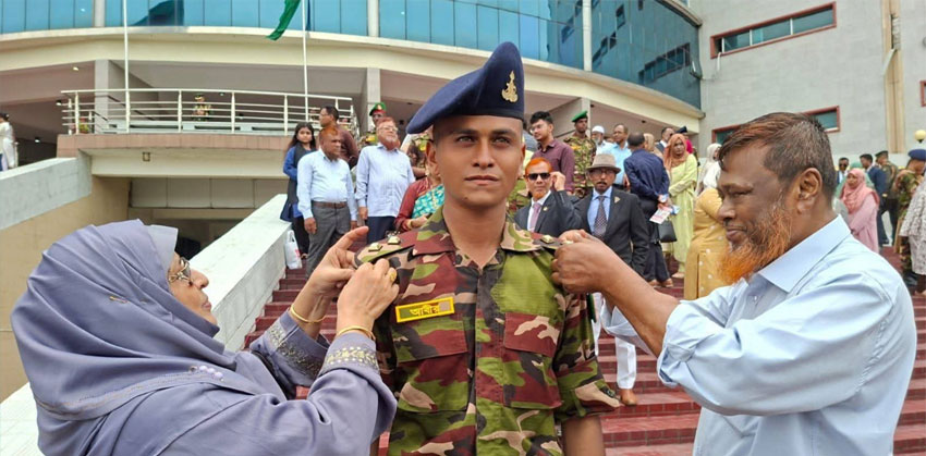 লেফটেন্যান্ট পদে কমিশন লাভ হাজীগঞ্জের সন্তান আবীর আলমের