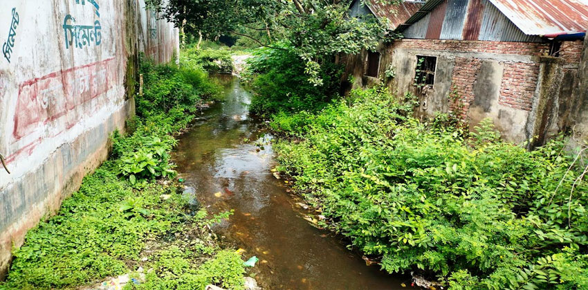 দখল-দূষণে অস্তিত্ব সংকটে রহিমানাগর বাজারের প্রবহমান খাল