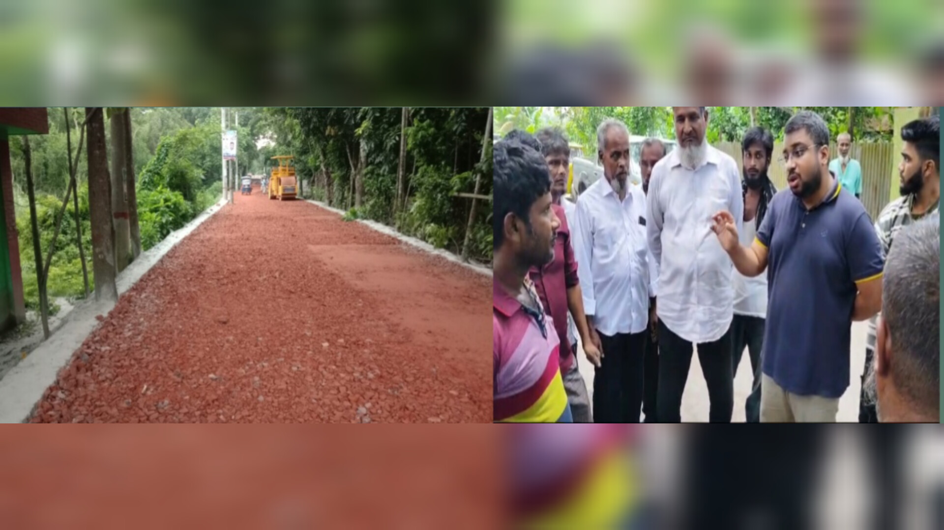 চাঁদপুর রঘুনাথপুর–বালিয়া জিসি সড়ক মেরামত কাজে অনিয়মের প্রমাণ, নিম্নমানের কাজ অপসারণের নির্দেশ