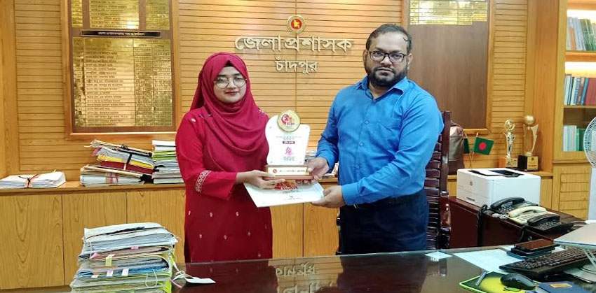 জাতীয় পর্যায়ে সাফল্যে চাঁদপুর জেলা প্রশাসকের শুভেচ্ছা পেলেন সামিরা
