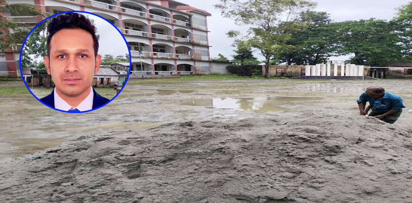 কচুয়া নূরপুর ল্যাবরেটরি উবি’র খেলার মাঠ মেরামত করে দিলেন সভাপতি শাখাওয়াত