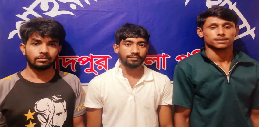 শাহরাস্তিতে মাদক সেবনের সময় ৩ জন আটক, ৭ দিনের কারাদণ্ড