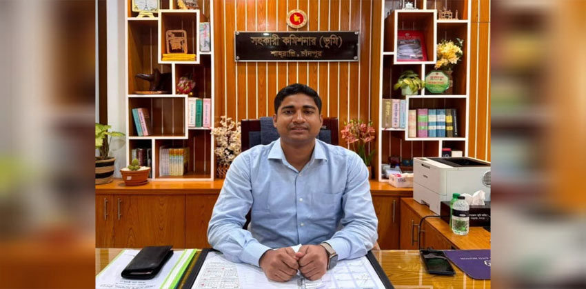 শাহরাস্তিতে নতুন এসিল্যান্ডের যোগদান, দালালমুক্ত ভূমি অফিসের ঘোষণা